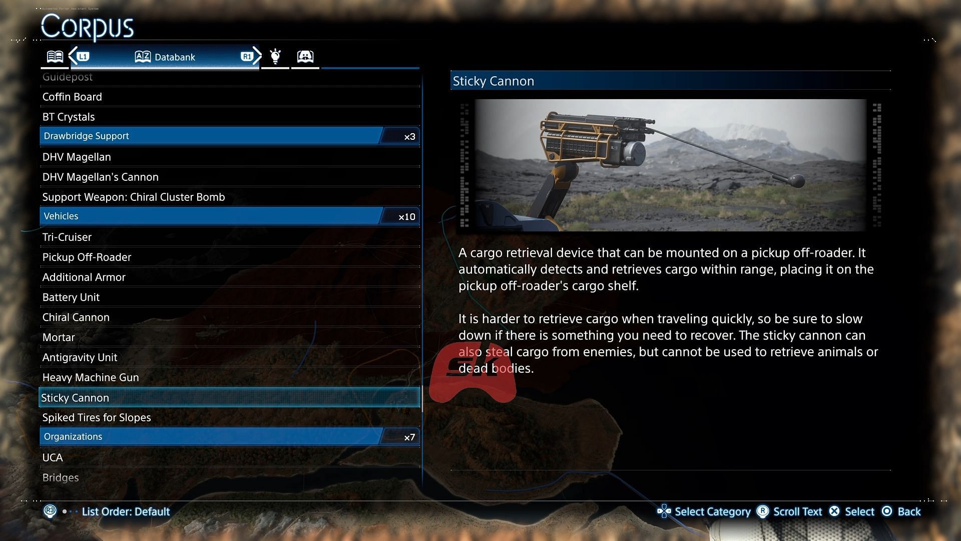 The Sticky Cannon's stats (Image via Sportskeeda Gaming || Sony Interactive Entertainment)
